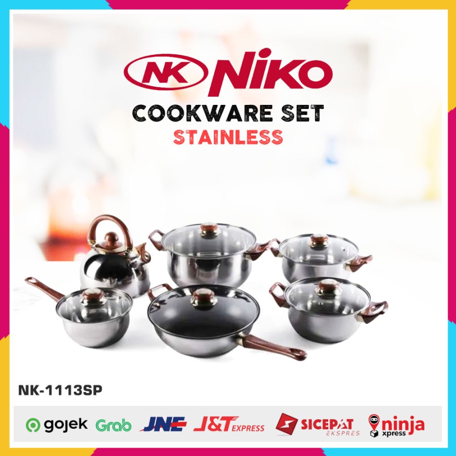 Panci Set Cookware Set Niko NK-1113SP