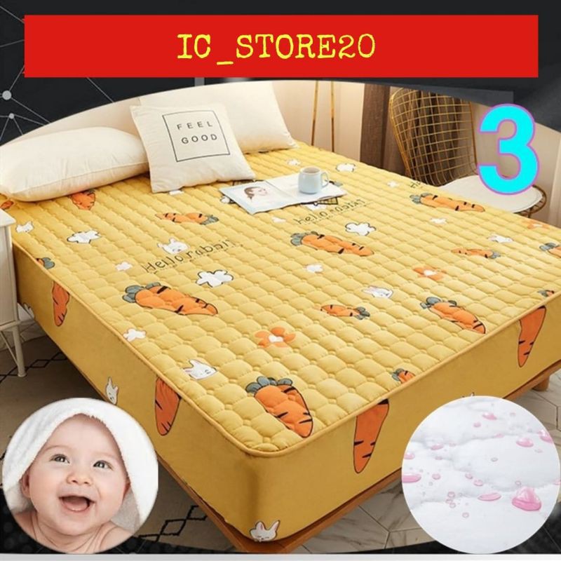 Sprei Waterproof / Sprei Protektor bermotif  ukuran 180x200cm