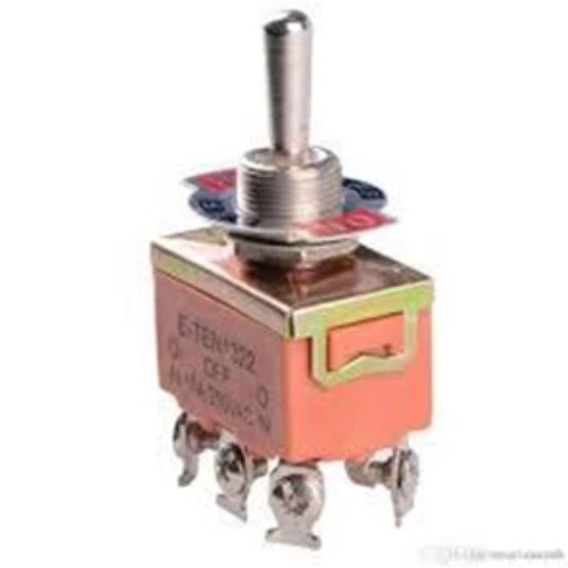 Toggle Switch 6 Kaki (ON-OFF-ON)