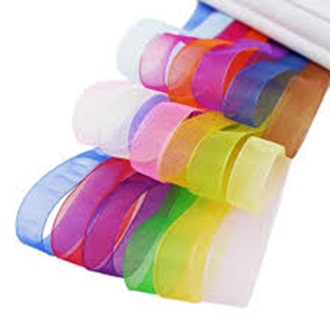 Pita Organdi 1 Inc/ Pita Hias Kado Organza Transparan/Pita Dekorasi Per Rol