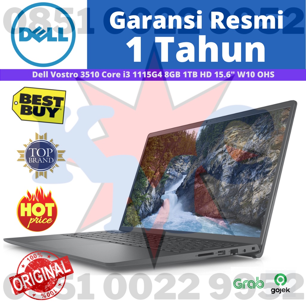 Dell Vostro 3510 Core i3 1115G4 8GB 1TB HD 15.6&quot; W10 OHS