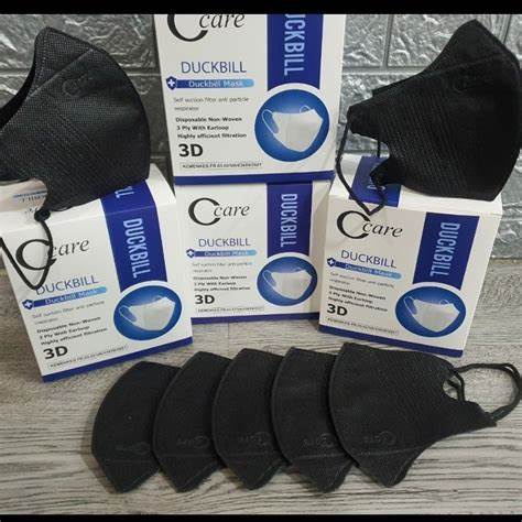 MASKER DUCKBILL CCARE ISI 50/ DUCKBILL CCARE HITAM/ DUCKBILL PUTIH