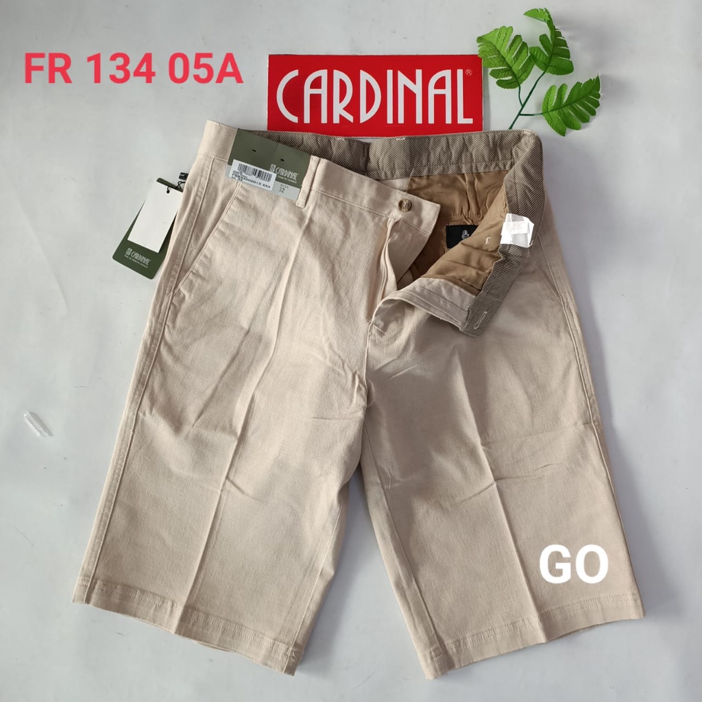 gof 34 CARDINAL FBBXX Celana Pendek Polos Stretch Kotak Motif Original Celana Santai Laki-Laki