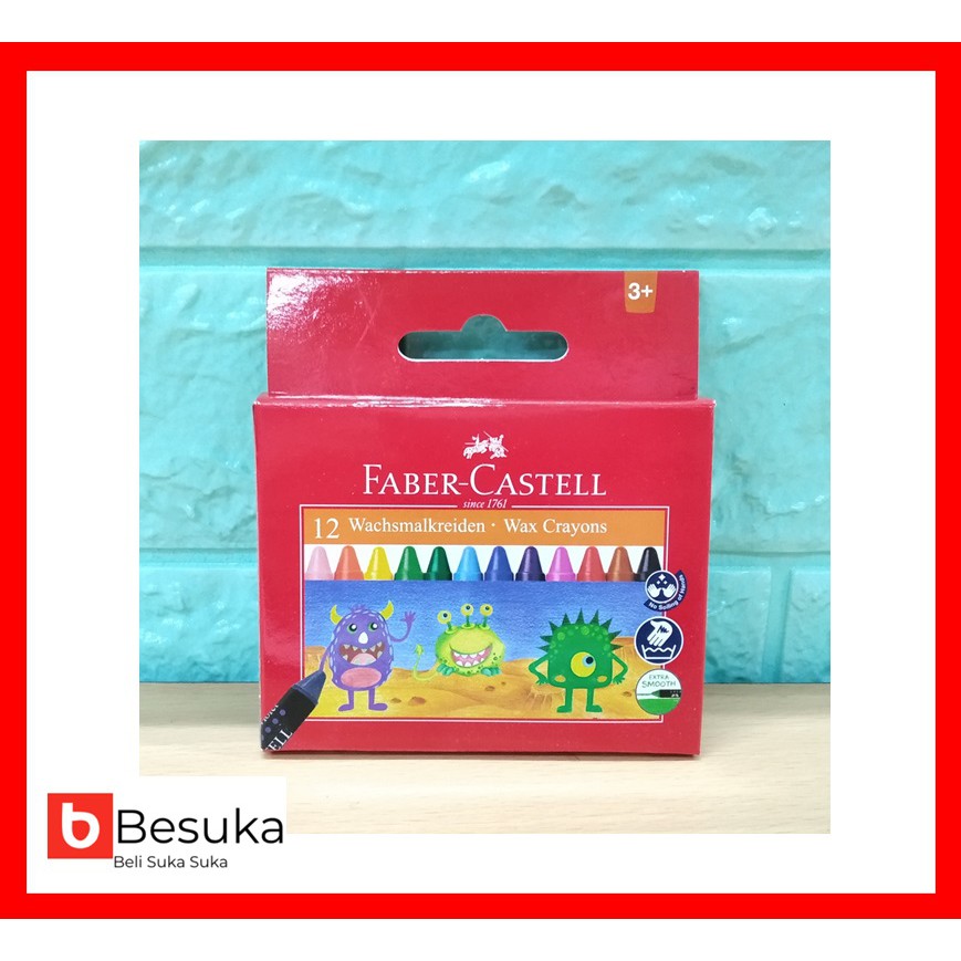 

CRAYON WAX FABER CASTELL REGULAR 75 MM 12 W