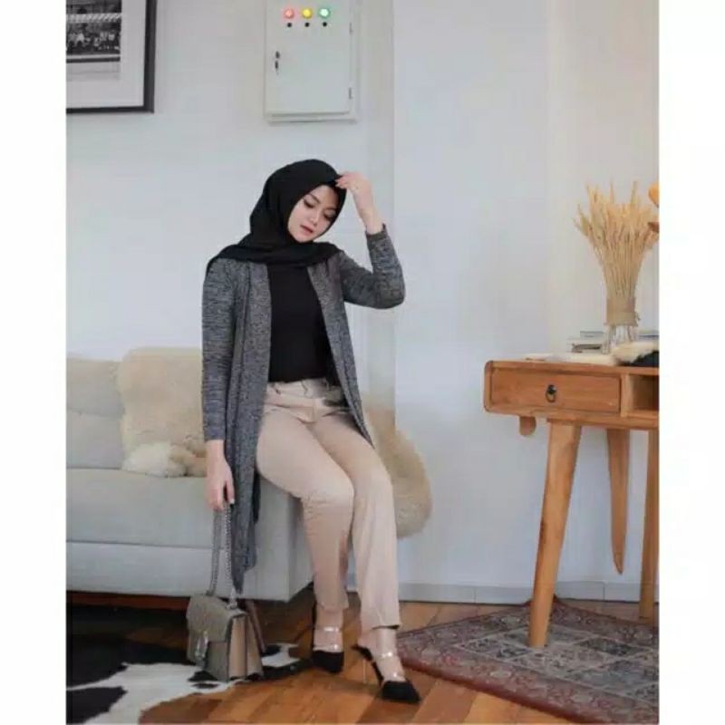 Long Cardi Dewasa / Kardigan panjang Cardigan Twist Rajut