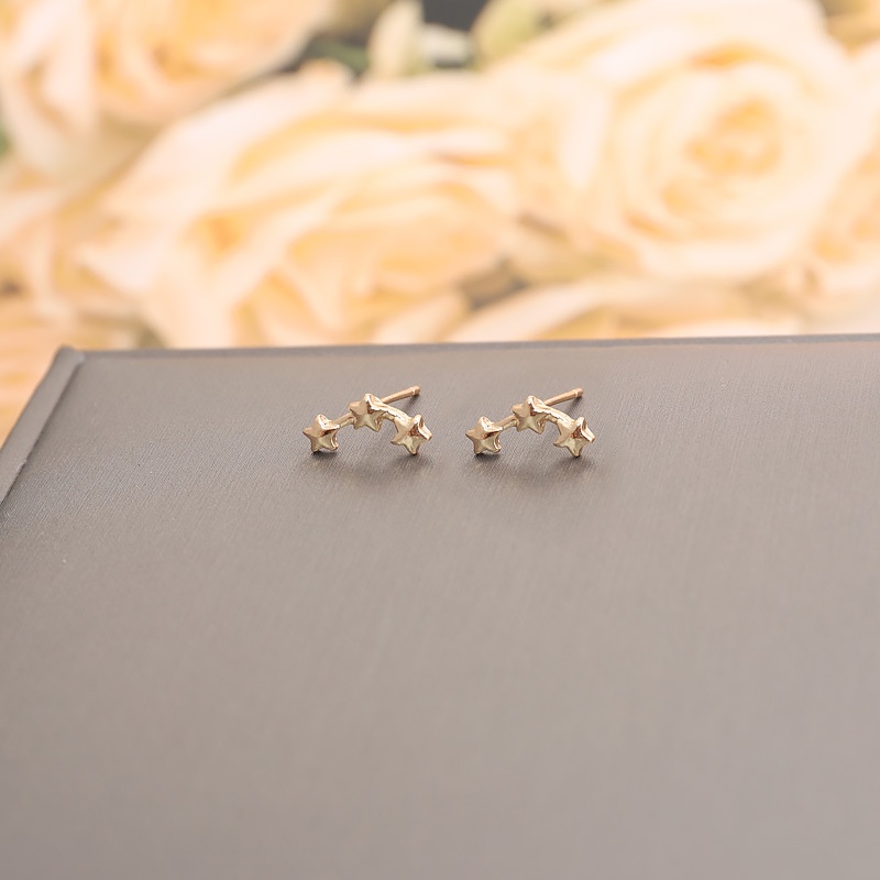 Korea Earring S925 Silver Needle Simple Mini Exquisite Earrings Female INS Trend Sweet Lovely Temperament