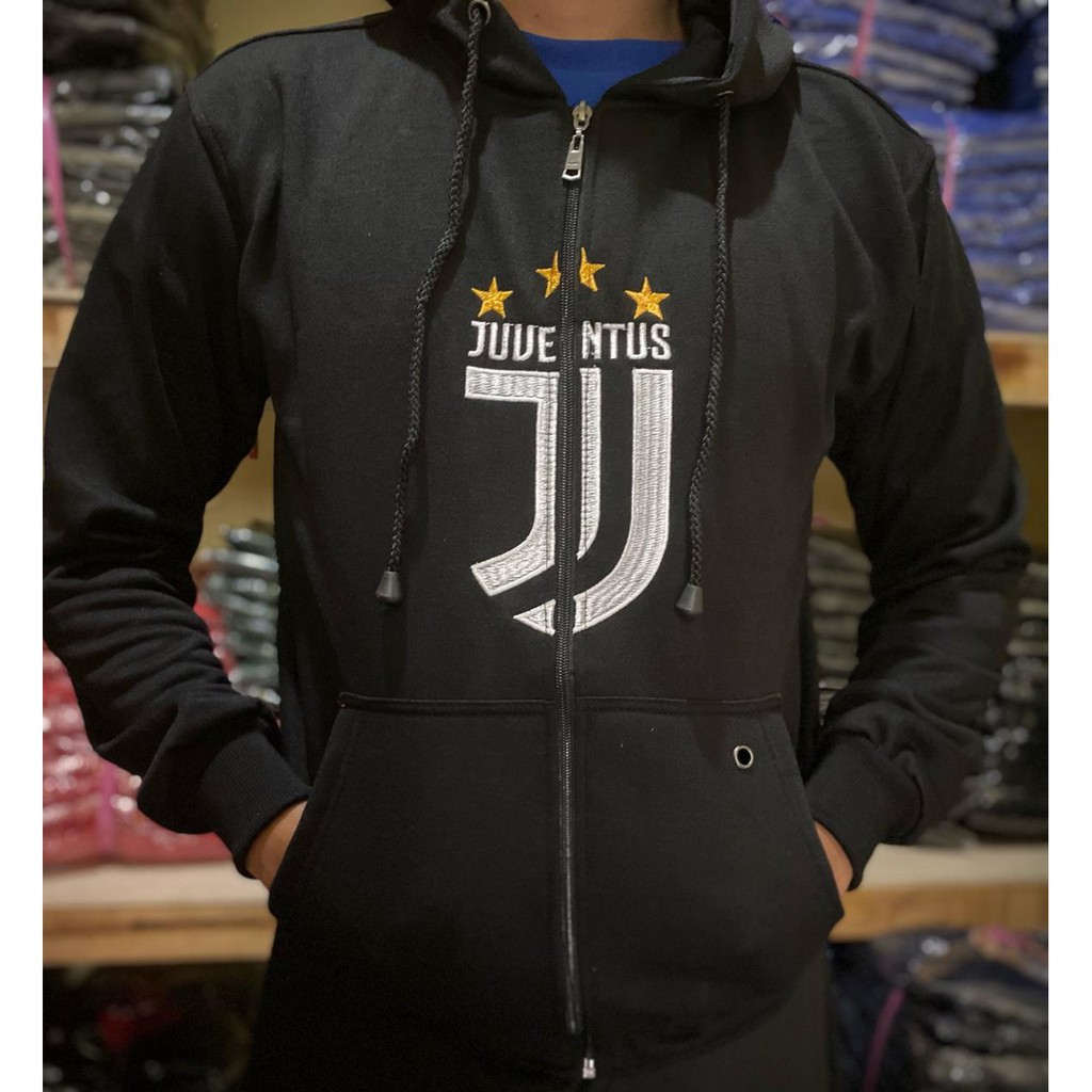 Jaket Outwear Sweater Hoodie Zipper Bola Juve Kerja Kantor Jumbo Big Size Besar XXL