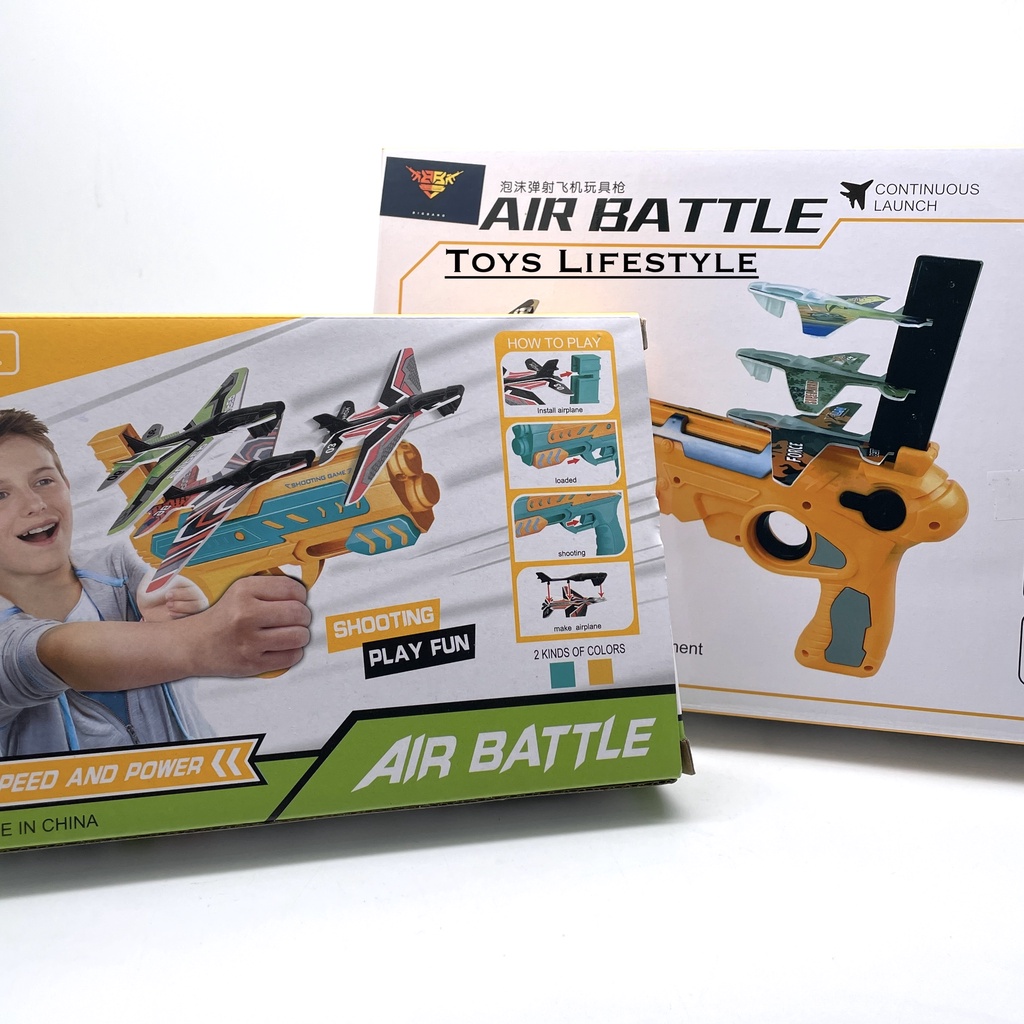 Mainan Anak Tembakan Plane Launcher Air Battle Pistol Pesawat Terbang