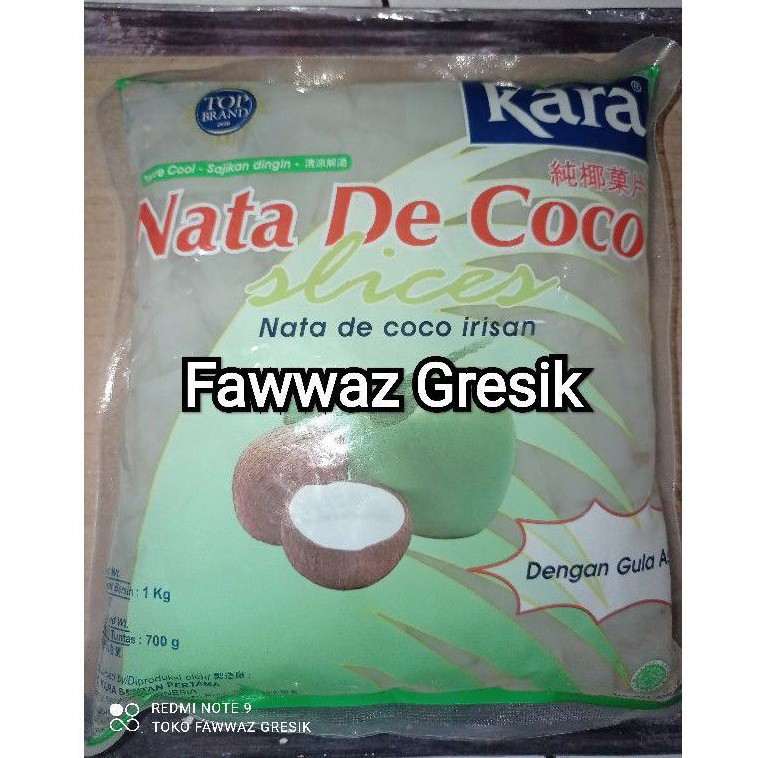 Nata De Coco Kara Slice 1 kg Coco pandan / Kara Nata De Coco Slice 1Kg Sari Kelapa