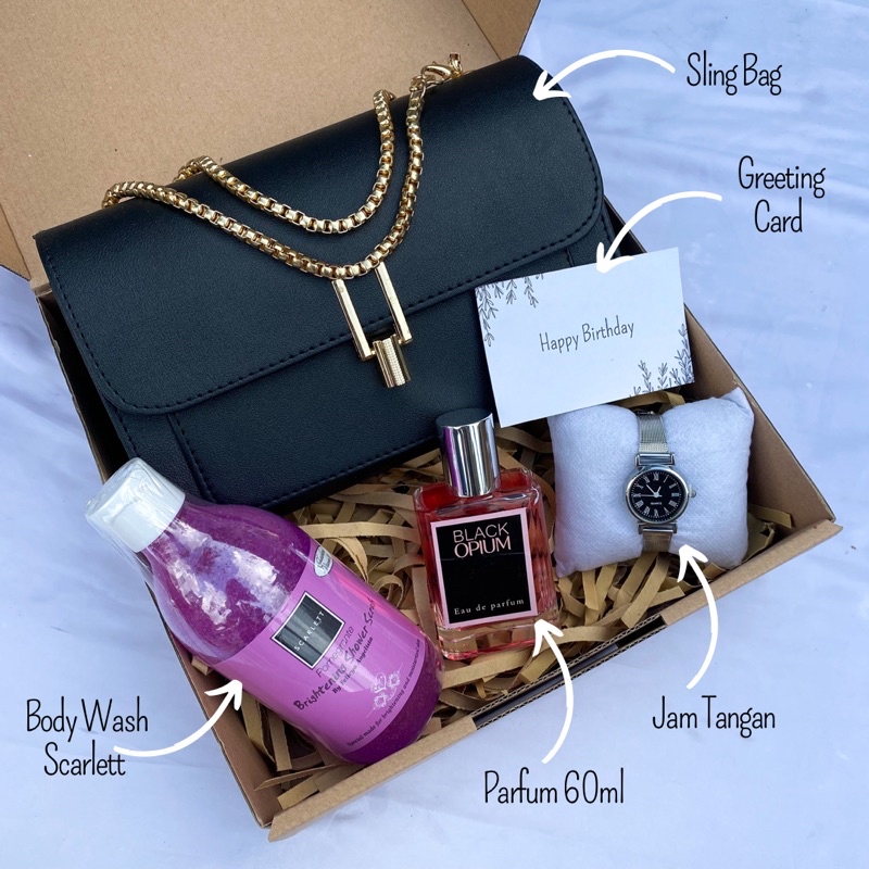 [A7829]GIFT BOX TAS BODY WASH SCARLETT/KADO TAS CEWEK/KADO SCARLETT/KADO PACAR/KADO VALENTINE/KADO ANNIVERSARY/KADO WEDDING/KADO WISUDA/HADIAH ULANG TAHUN/HAMPERS LEBARAN/HAMPERS RAMADAN/HAMPERS TAS CEWEK