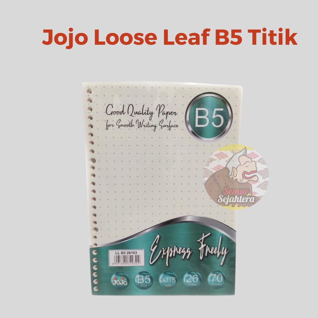 

[PAK] LOOSE LEAF / KERTAS ISI BINDER JOJO B5 DOT / TITIK*