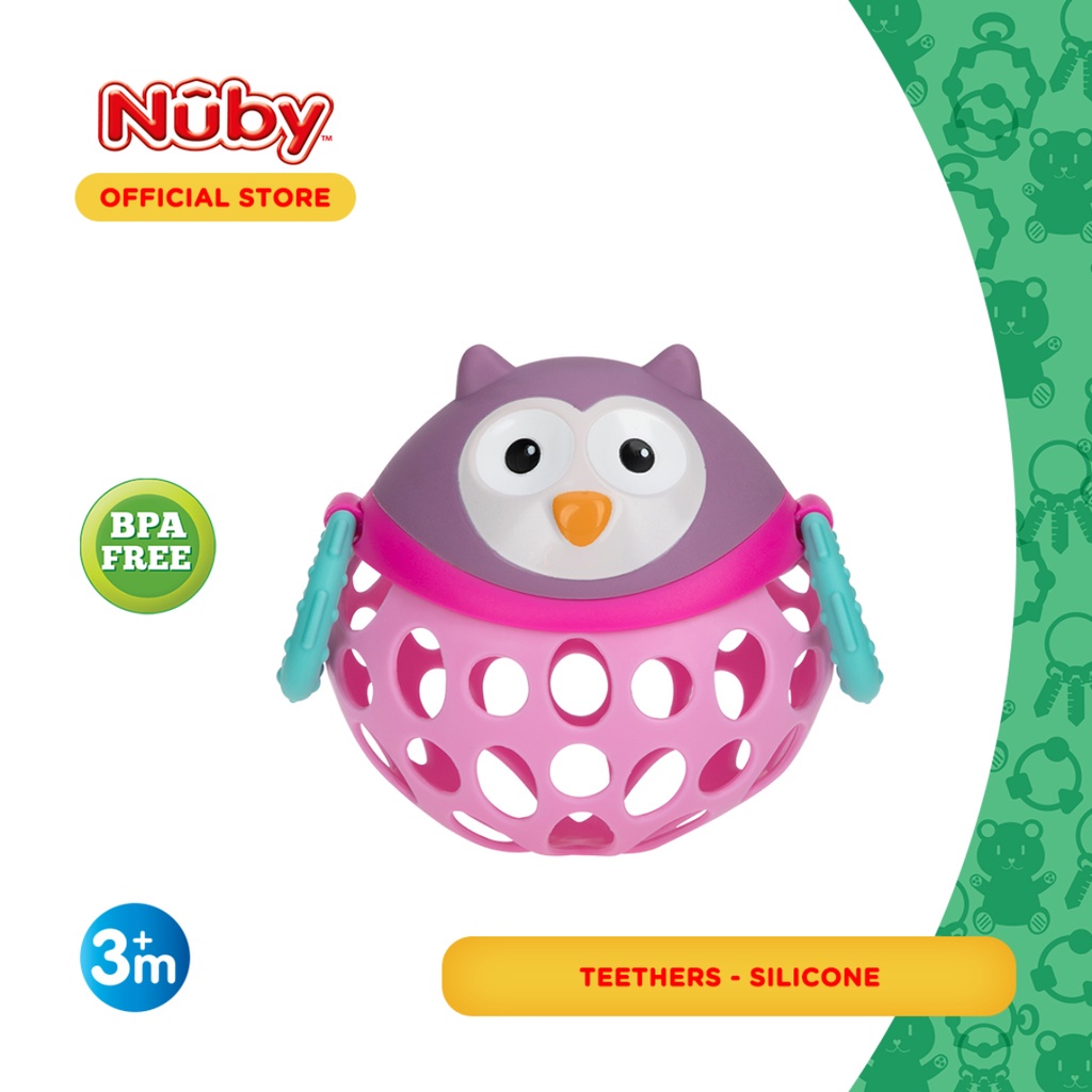 Nuby Baby Silly Shakers 6887 - Mainan Sensori Anak Silly Shakers (Owl)