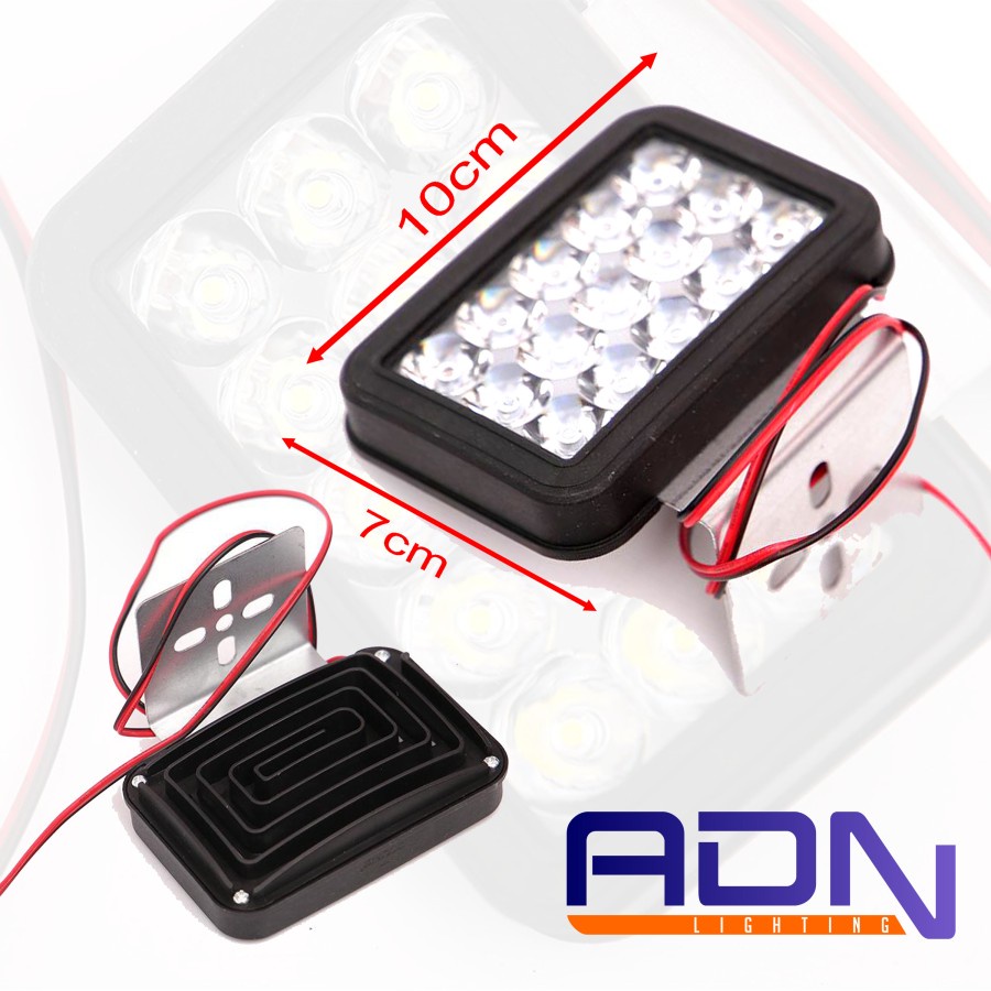 lampu sorot tembak LED 15 mata SUPER SLIM LASER superbrigt mobil motor by ADN.in