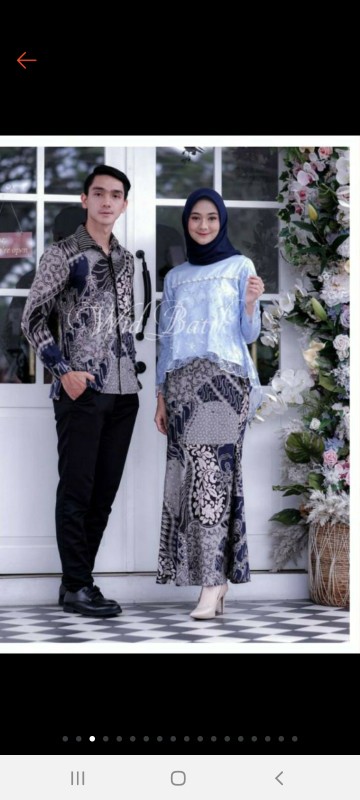 Couple Kebaya Batik Ayudia Sarimbit Kebaya Selendang Baju Tunangan Wisuda Kemeja Couple Murah