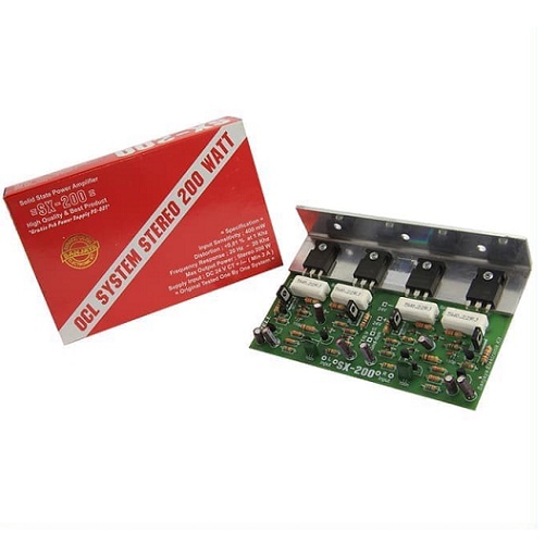 Kit Power Amplifier Ampli SX-200 200 Watt SX 200 SX200 Transistor Fiinal TIP Asli Plus Heatsink  Bell