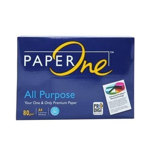 

Kertas Hvs A4 80 gsm Paper one Sertifikat PEFC Per Rim (500 lembar)