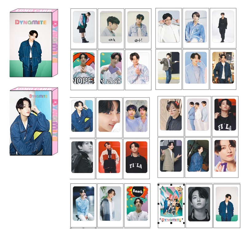 30pcs Kartu Lomo Foto KPOP BTS Album Dynamite