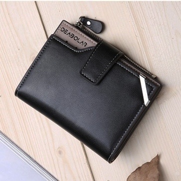 DOMPET LIPAT WANITA KECIL IMPORT KULIT HITAM CORNELIA WA488B5 PREMIUM KOREA SLOT KARTU UANG KOIN MINI REMAJA KEKINIAN SIMPLE TIPIS MURAH CEWEK BATAM BRANDED