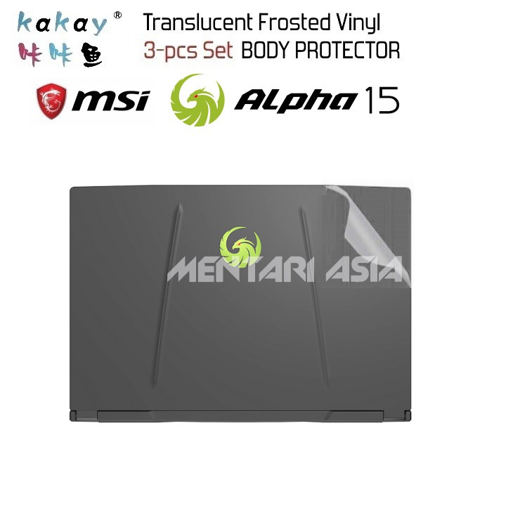 Body Protector MSI Alpha 15 - KAKAY MATTE Translucent Vinyl