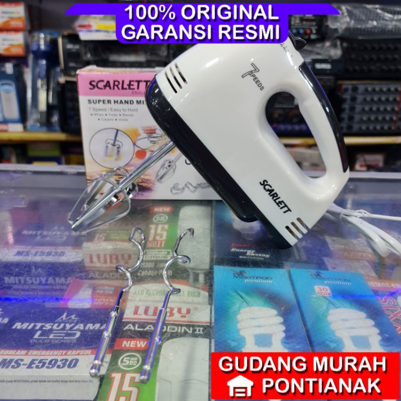 Mixer SQRS / Scarlett / Hand mixer scarlet 7speed pengaduk adonan kue pengocok mekser mikser