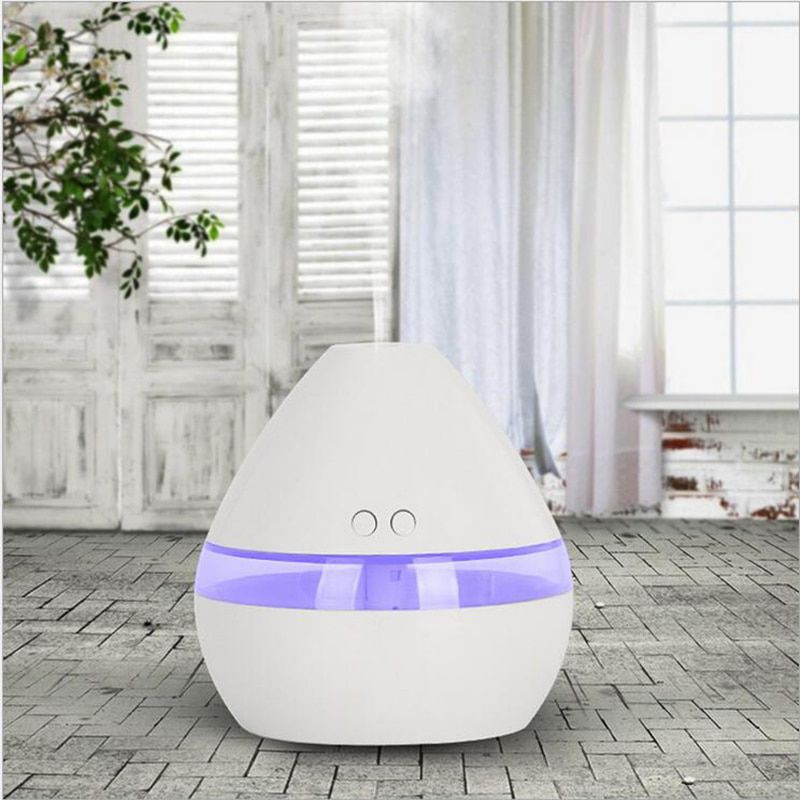 Humidifier Air 130/300ML/500ML/1000ML  Aromaterapi Difuser purifier-V7 (300Ml lgt white)