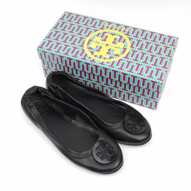 Tory burch flat shoes black
