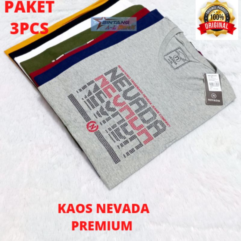 kaos Nevada full prince tag matahari  3PCS 100RB/ kaos distro kaos branded/ kaos pria masa kini /kaos pria wanita NEVADA tercurah/ kaos pria distro