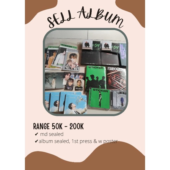 FLASH SALE ALBUM MERCH & PHOTOCARD DIGIPACK TREASURE THE SECOND STEP JEWEL CASE UNIVERSE SELL ALBUM 