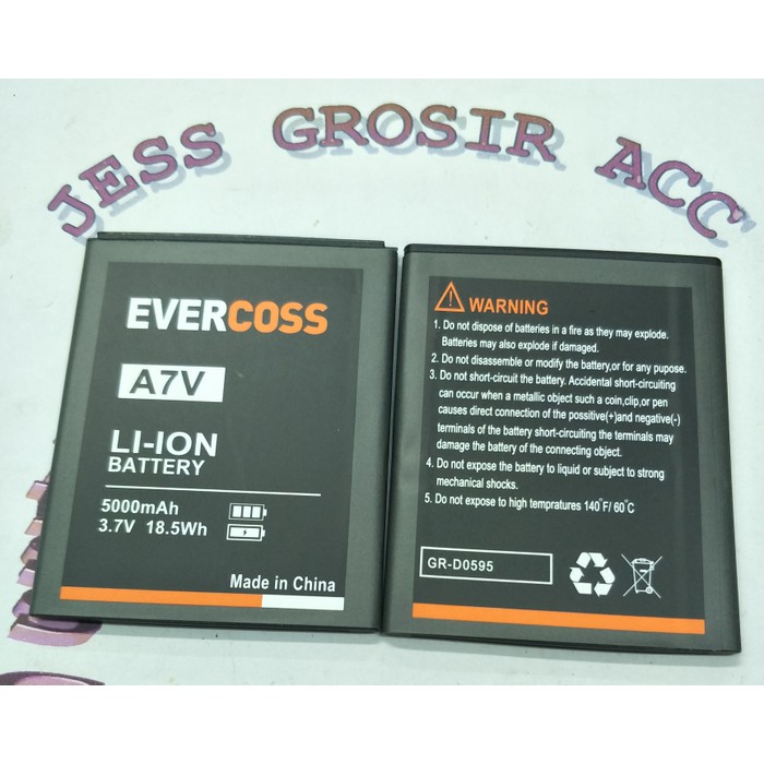 Baterai Battery Evercross Evercoss Cross A7V Double Power 5000Mah - Hitam