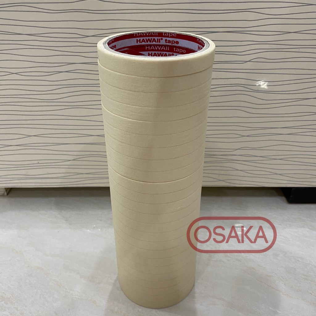 

Masking Tape / Lakban Kertas Hawaii 12mm / 1/2 inch x 14 yard Daimaru