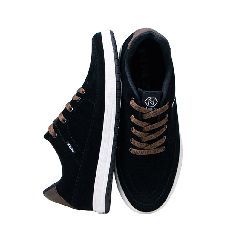 HARISSON - NAZREAL FOOTWEAR x banfash_store | Sepatu Sneaker Pria NAZ Hitam Original AZL 005 (Free Kaos Kaki)-3