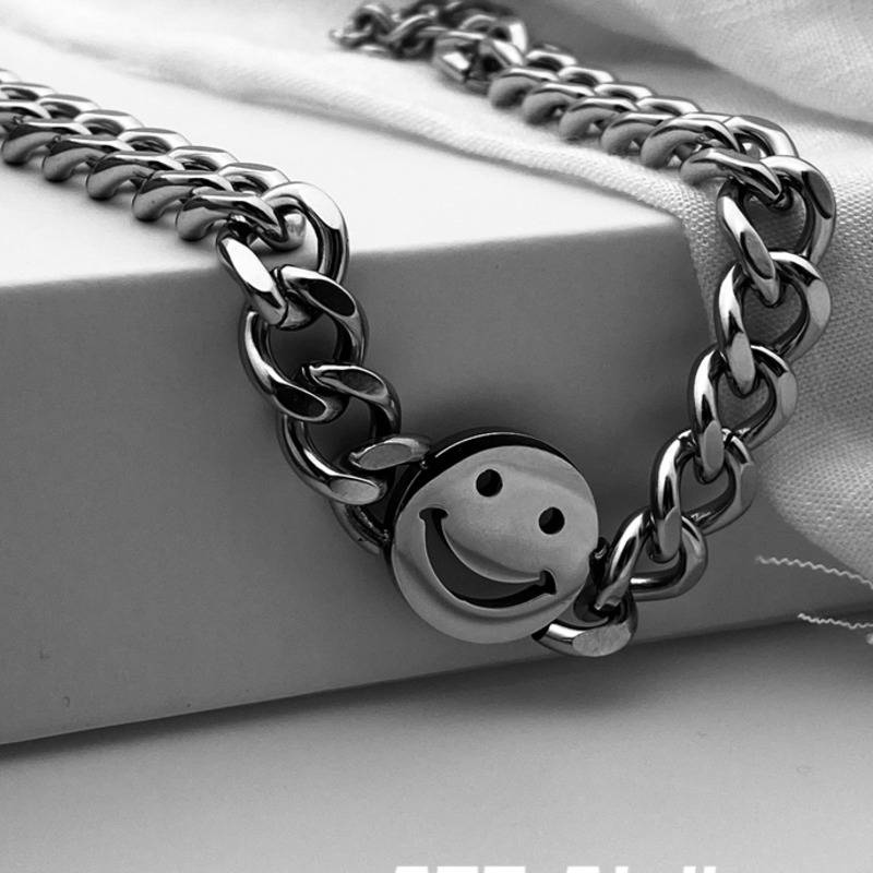 Smiley Face Chain Bracelet Korean Style Trendy Personality