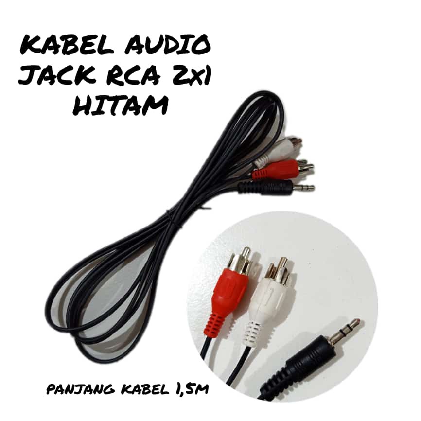 KABEL JEK TRANSPARAN 2*1*1,5M MURAH