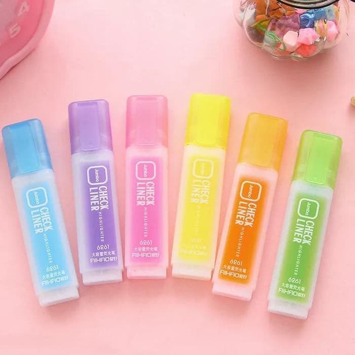 

STABILO CHECK LINER HIGHLIGHTER WARNA TERANG CANTIK IMPORT KOREA