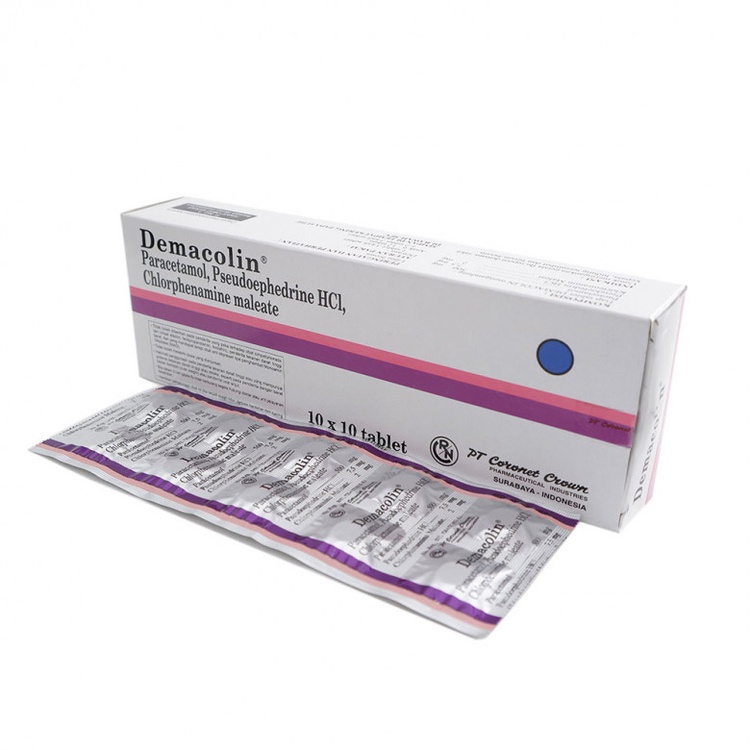 DEMACOLIN TABLET OBAT FLU PER BOX