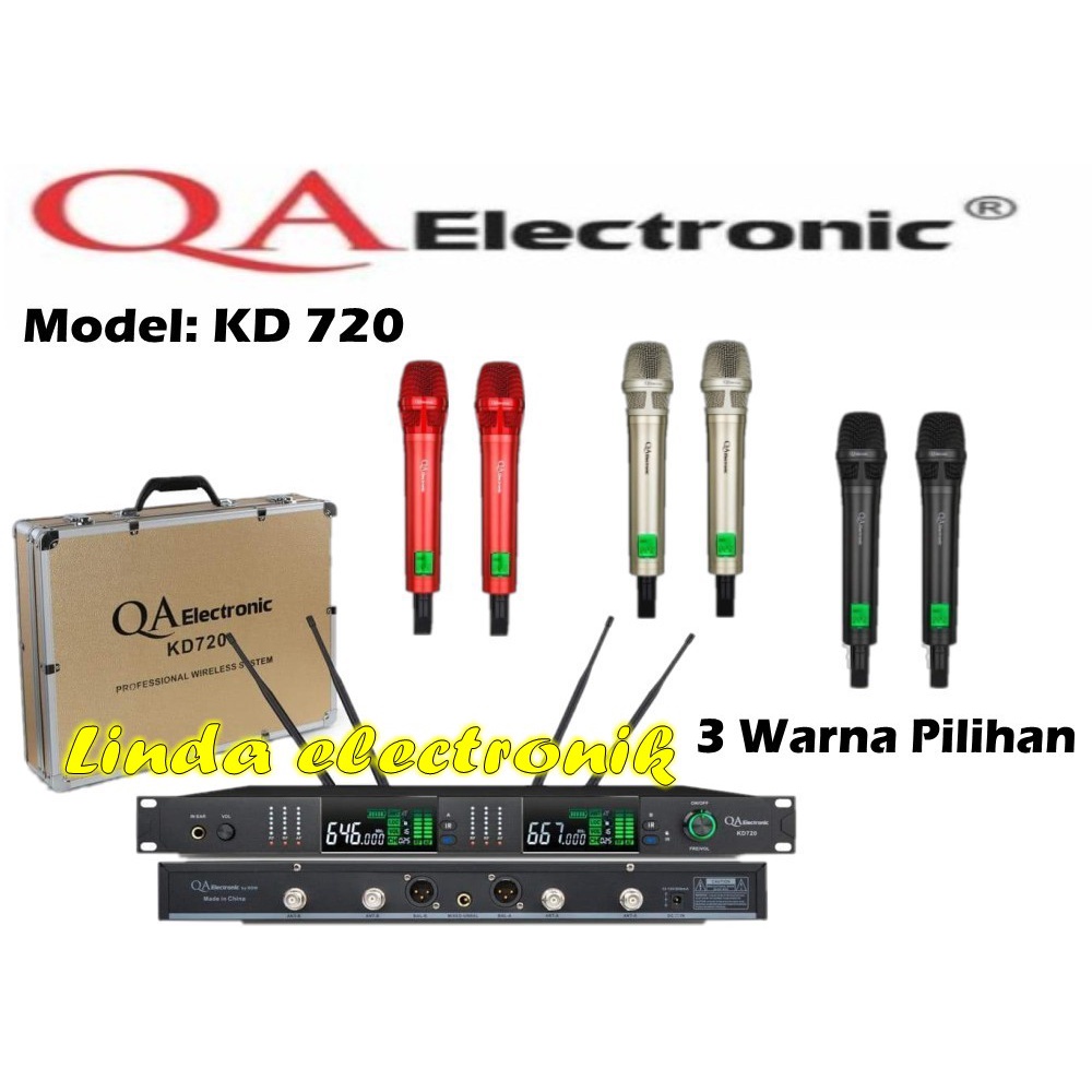 mic wireless qa electroik kd 720 qa electronik kd720 original 3 warna