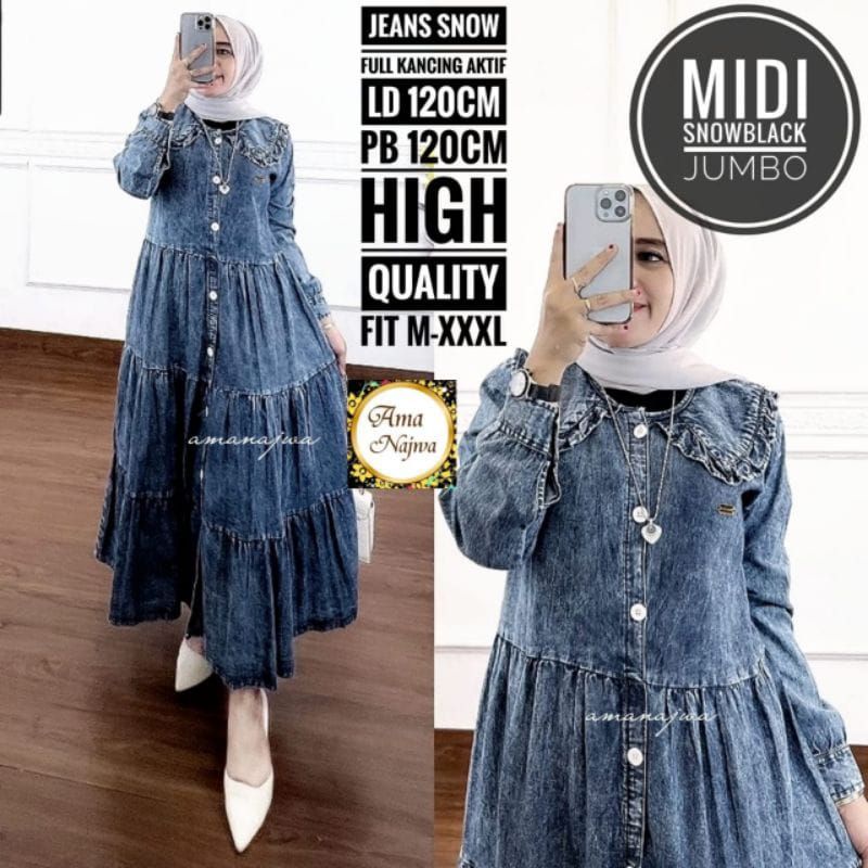 Dress Jeans Denim Wanita Original Amara Amanajwa Clara Denima Fregga Fuji Jovita Lina Kiara Ulfa Tokyo Stone