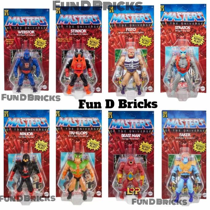MASTERS OF THE UNIVERSE FISTO FAKER NINJOR TRI-KLOPS WEBSTOR STINKOR