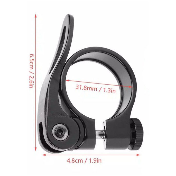 Clamp Penjepit Saddle Jok Sepeda Quick Release 28.6mm Suit for 25.4mm Pipe - Multi-Color