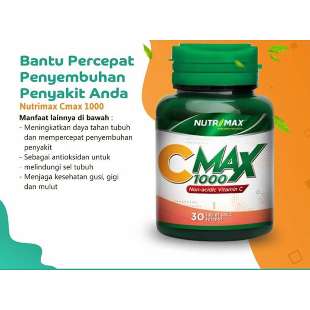 Nutrimax C Max 1000 Mg Vitamin Cmax Vit Imun Daya Tahan Tubuh Indonesia