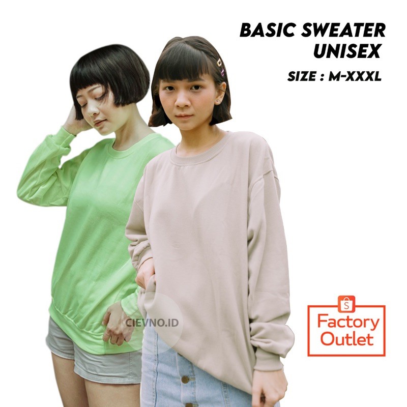 BASIC SWEATER POLOS SIZE M - XXXL