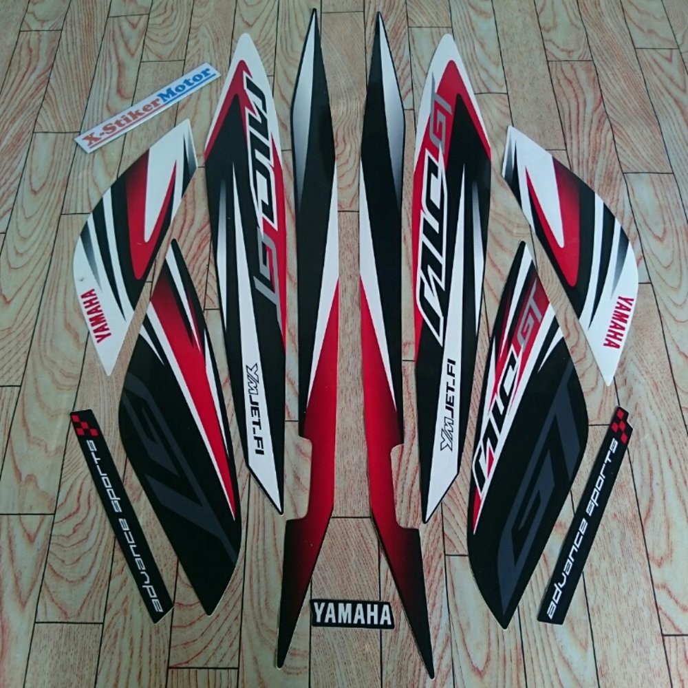 Variasi stiker motor mio j 2013 hitam putih