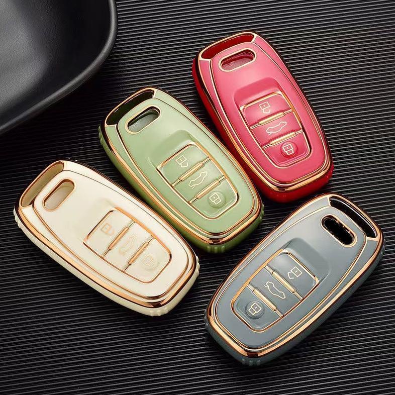 Case Pelindung Kunci Mobil Bahan Tpu Untuk Audi A1 A3 A4 A5 A6 A7 C6 Q3 Q5 B6 B7 B8 R8 S6 8p 8v 8l