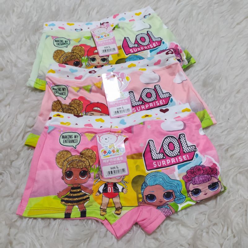 celana boxer anak perempuan 4-8 tahun