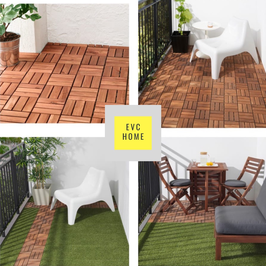 EVCHOME EVC WPC Decking 30 x 30cm Outdoor/ Indoor/ Lantai Kayu Buatan / WPC FLooring