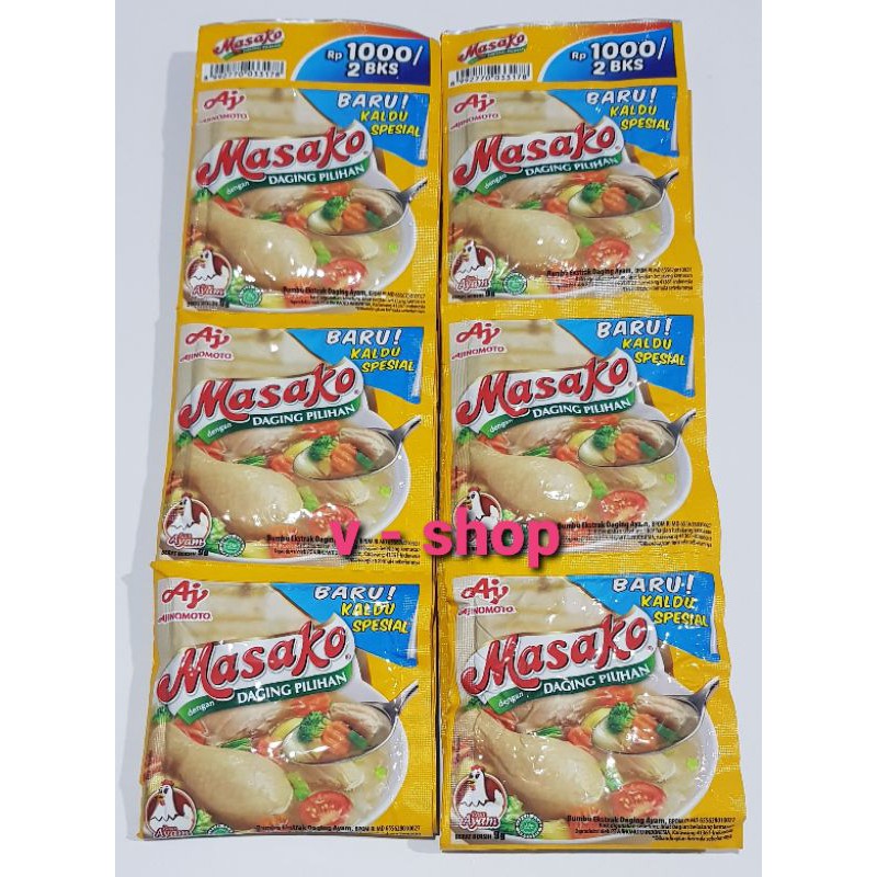 

Masako Sachet 9gr - Ayam / Sapi (6 sachet)