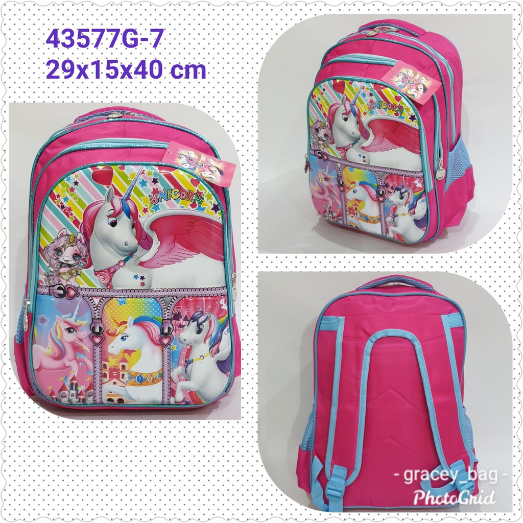 Tas Ransel Embos Anak Perempuan Motif Unicorn