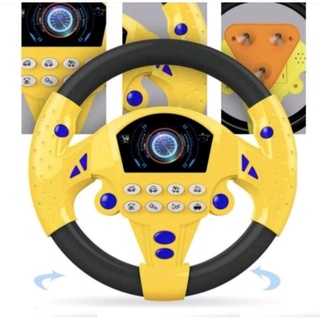 BLACK YELLOW setir mainan ANAK LAKI LAKI Music steering wheel mainan