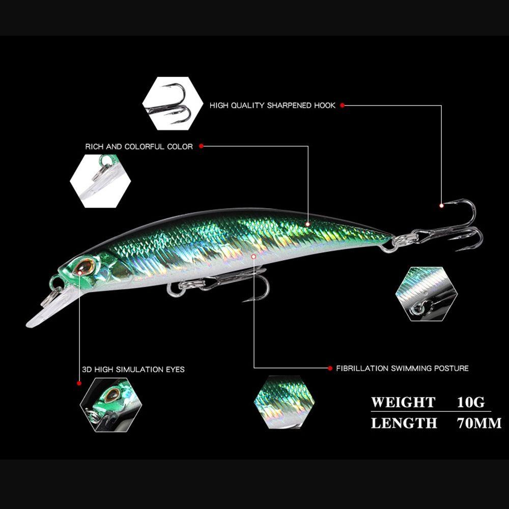 Top Sinking Minnow Baits Multicolor Tackle Umpan Ikan Kecil Luar Bermanfaat