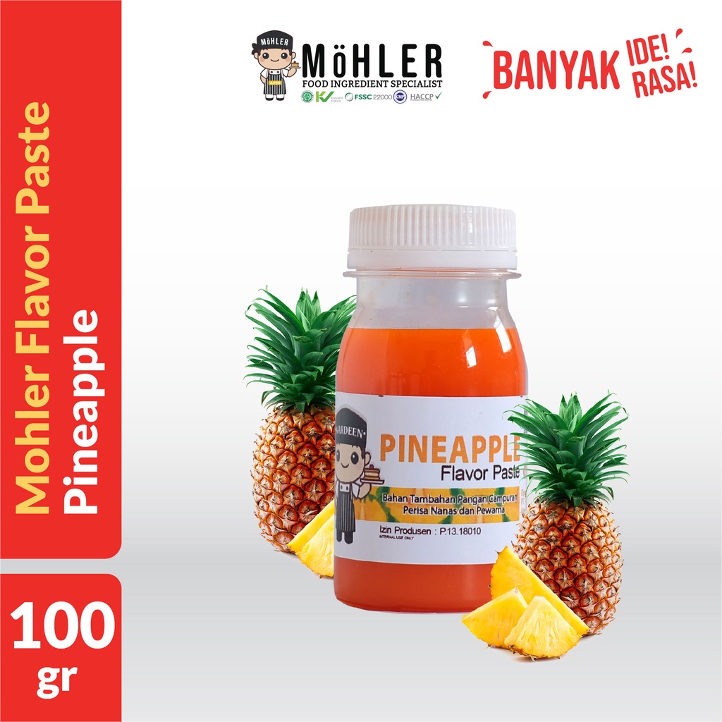 MOHLER Pasta perisa pewarna NANAS / PINEAPPLE (KLIK KOMBO HEMAT BELI 1 GRATIS 1)